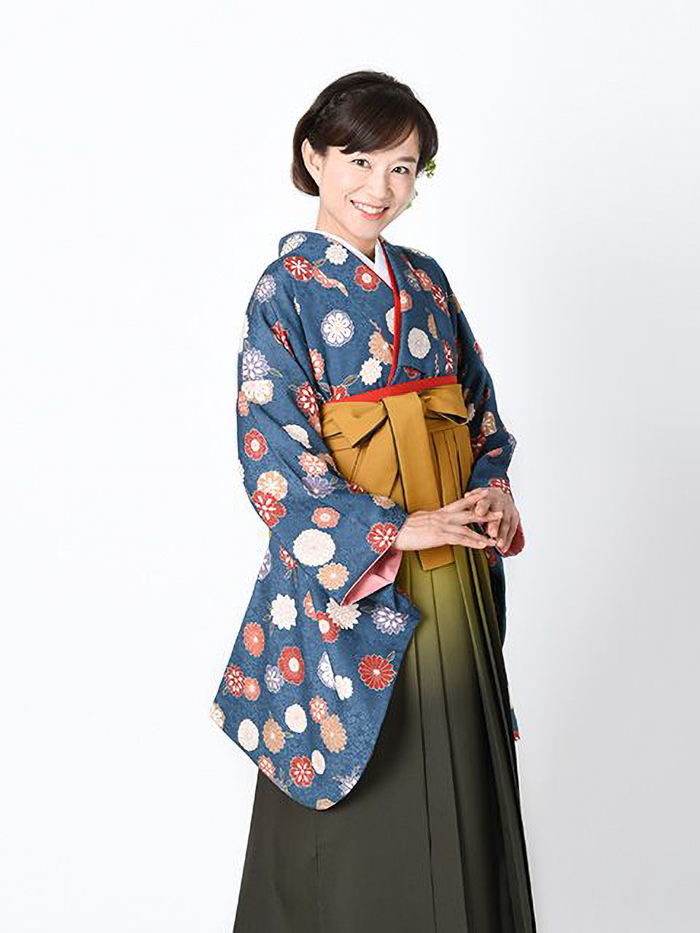 卒業袴姿の柄のアップ