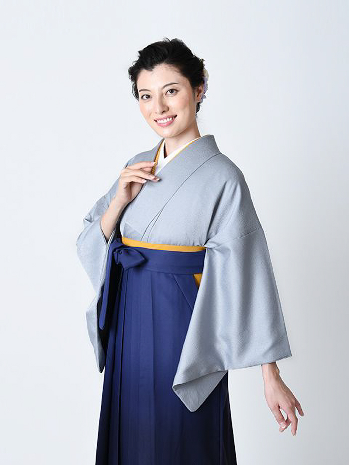 卒業袴姿の柄のアップ