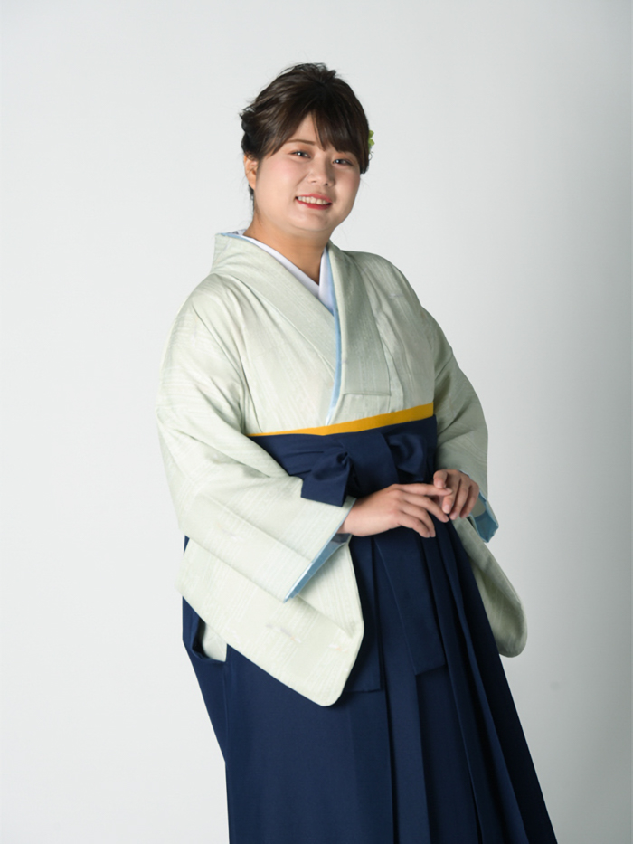 先生用卒業レンタル袴の柄アップ